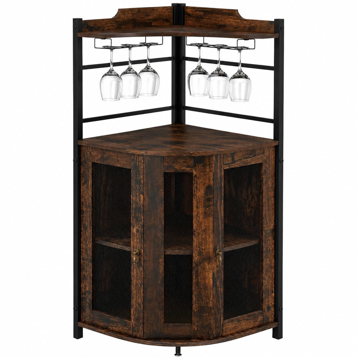 Industrieller GIANTEX Weinschrank mit verstellbarem Regal und Glashalter
