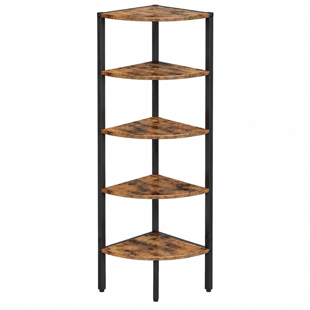 Eckregal 6-stöckig aus Holz für Wohnzimmer, Küche, Bad und Büro in Braun