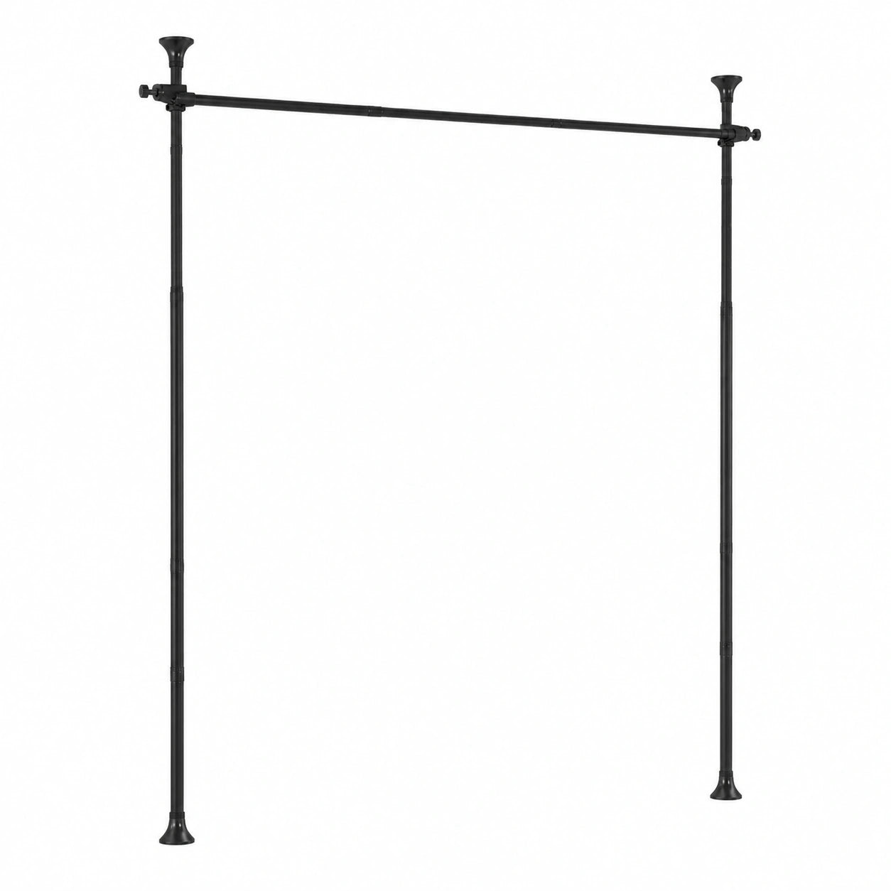 Flexibler Raumteiler 280x317 cm, Einstellbar, Schwarz, Sichtschutz für Wohn- und Schlafzimmer