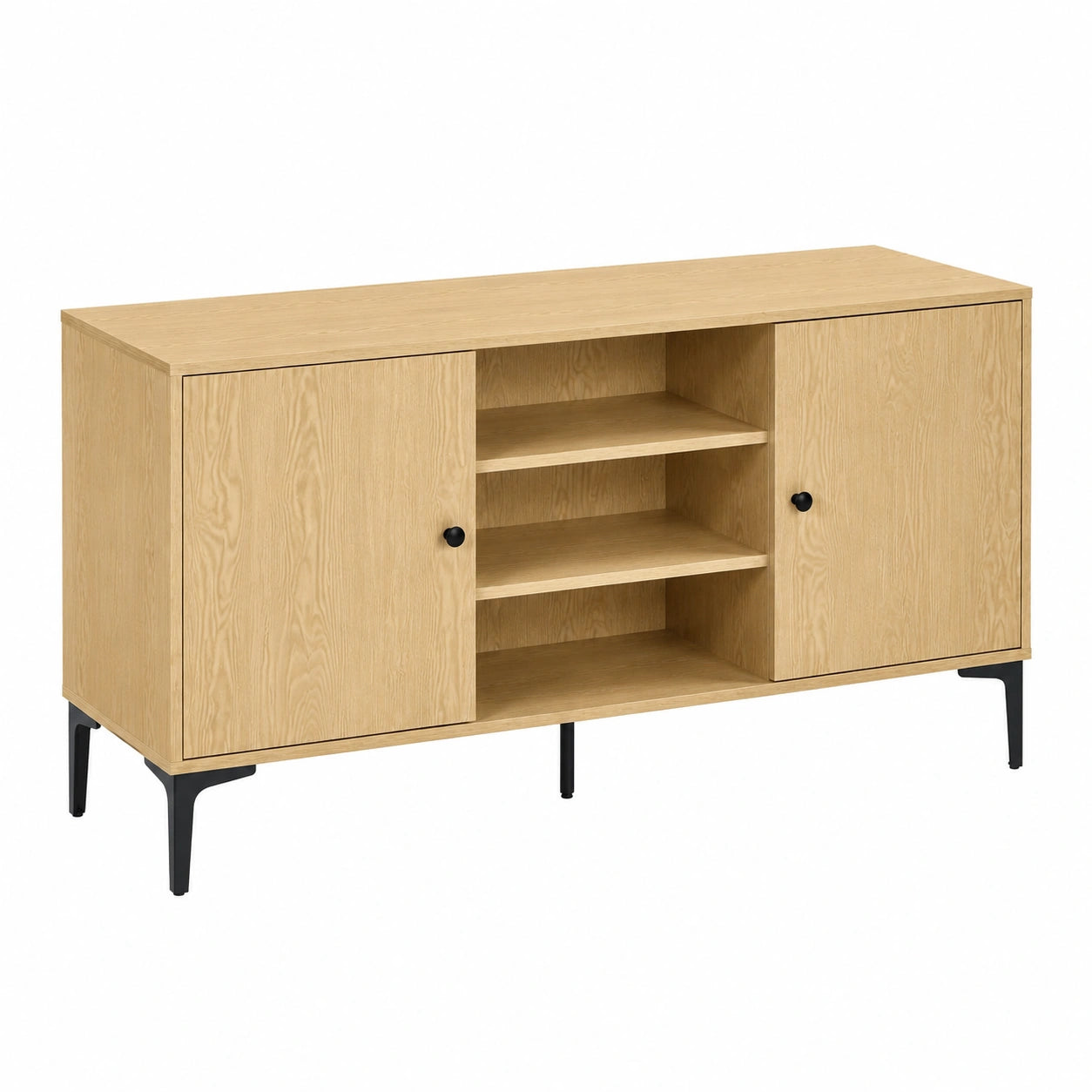 Moderner SONNI TV-Schrank, 60 Zoll, mit Schränken und Regalen, für Wohnzimmer
