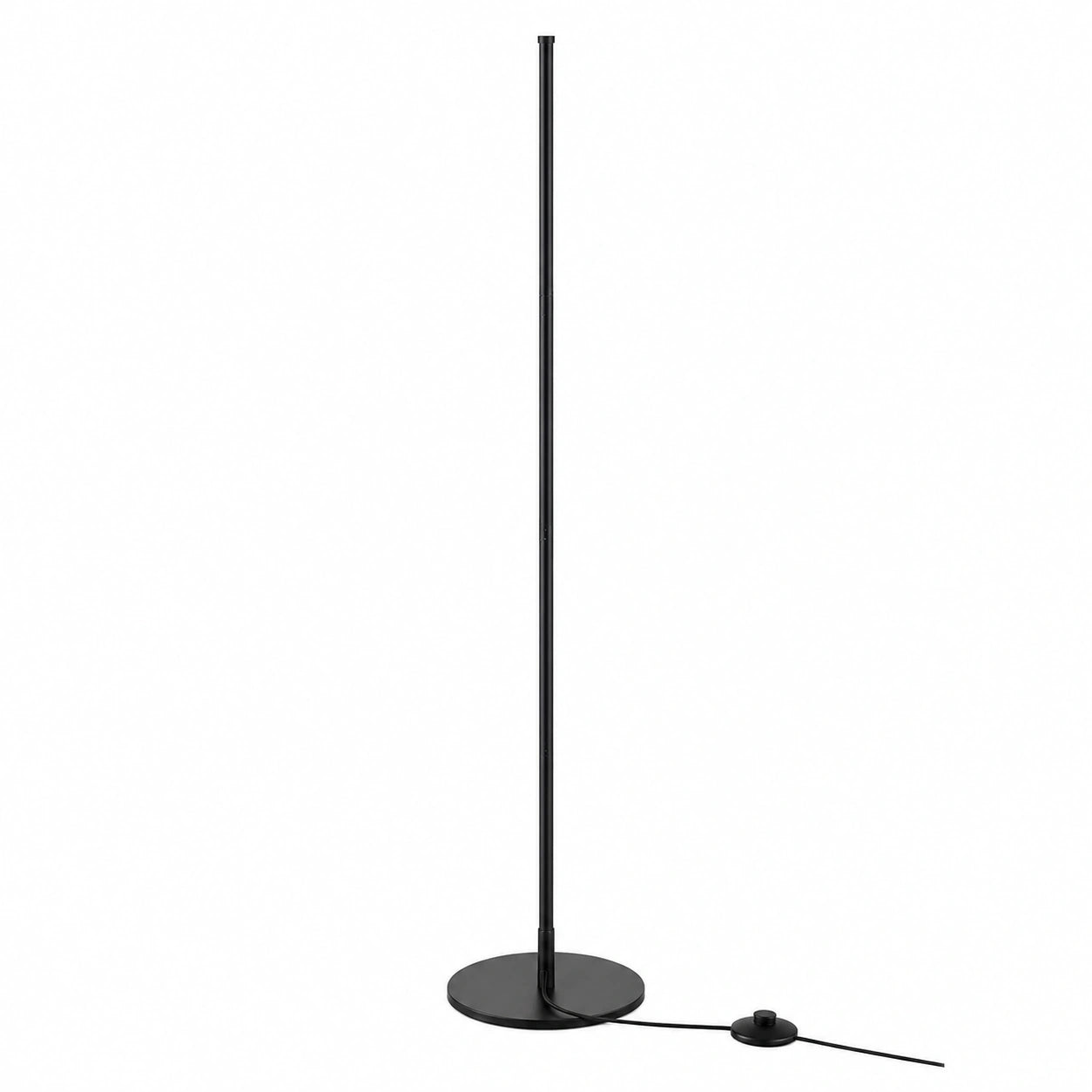 Moderne LED-Stehlampe Schwarz, Höhenverstellbar 152 cm, Dimmbar mit 3 Farbtemperaturen, Ideal für Wohnzimmer, Schlafzimmer und Büro